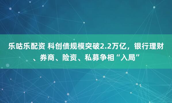 乐咕乐配资 科创债规模突破2.2万亿，银行理财、券商、险资、私募争相“入局”